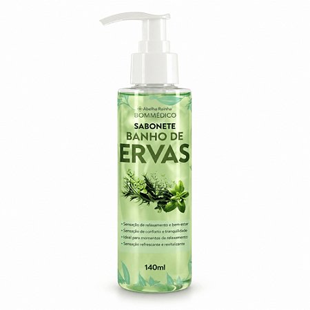 SABONETE LÍQUIDO BANHO DE ERVAS 140ML ABELHA RAINHA