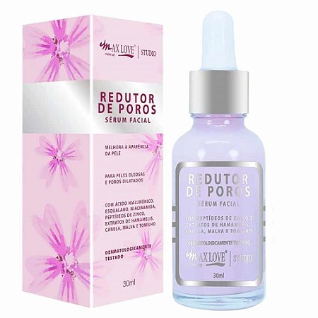 SÉRUM FACIAL REDUTOR DE POROS 30ML MAX LOVE