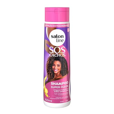 SHAMPOO S.O.S. CACHOS SUPER ÓLEOS NUTRITIVO 300ML 34793 SALON LINE