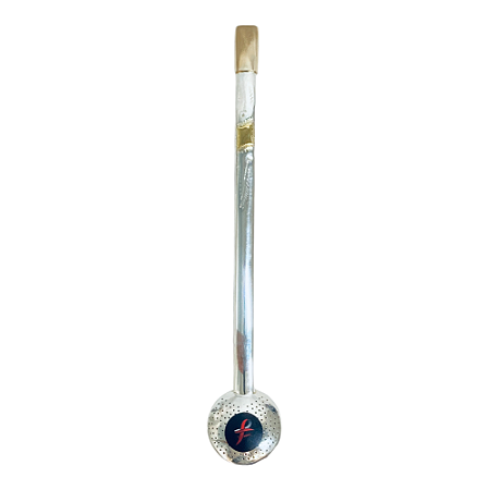 Bomba Mate em Ouro e Prata 23cm - B63