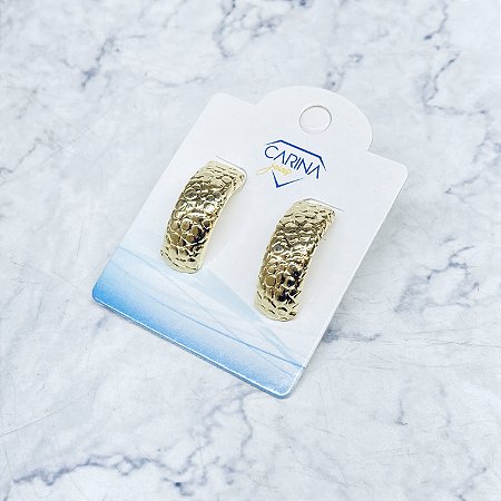 Meia Argola Banhada a Ouro - BR3756
