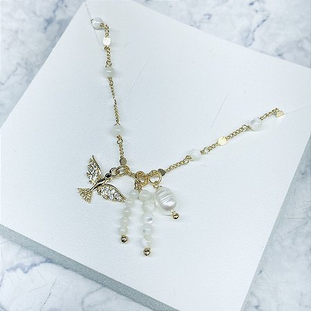 Gargantilha Espírito Santo Banhada a Ouro - GARG1568