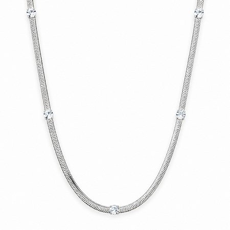 Gargantilha/Choker Folheada a Prata Ponto de Luz- GARG1669