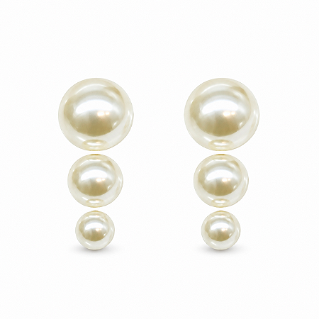 Trio Brincos Banhado a Ouro - BR4067