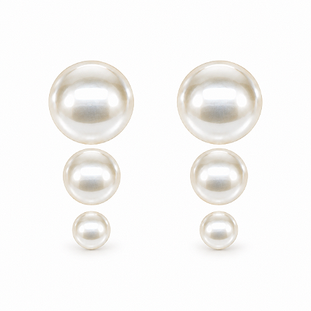 Trio Brincos Banhado a Ouro - BR4071