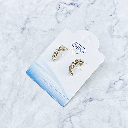 Meia Argola Banhada a Ouro - BR4084