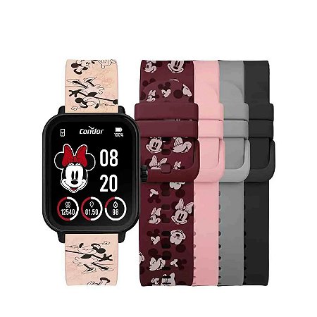 Relógio Condor Smartwatch Disney c/ 5 pulseiras COSMART1DAA/8T