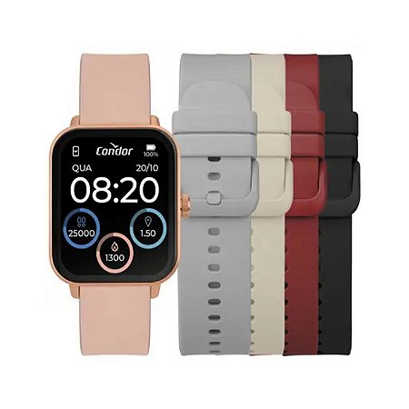 Relógio Condor Smartwatch c/ 5 pulseiras COSMART1AL/8J