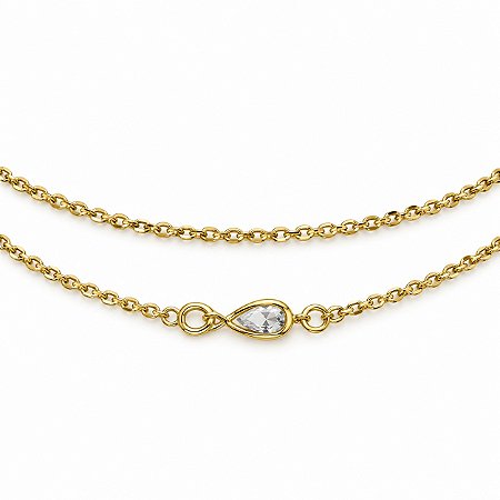 Tornozeleira Dupla Banhada a Ouro - 48677