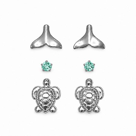 Trio Brincos Prata - 42298