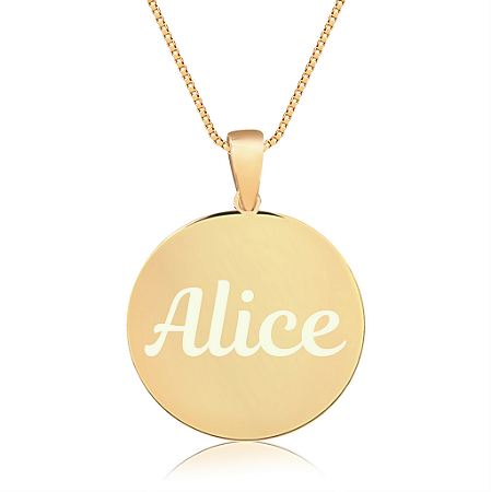 Gargantilha Mandala Personalizada com Nome ou Inicial - Banhado a Ouro 18k