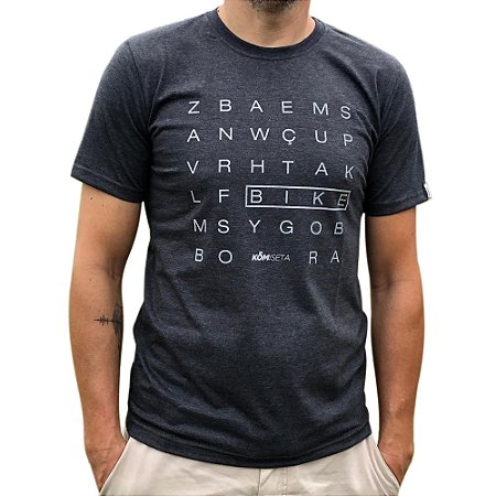 Camiseta Palavra Cruzada Cinza Chumbo