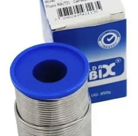 Solda Estanho 60x40 1.5mm C/ Fluxo Ra (t2) Rolo 250g - Cobix