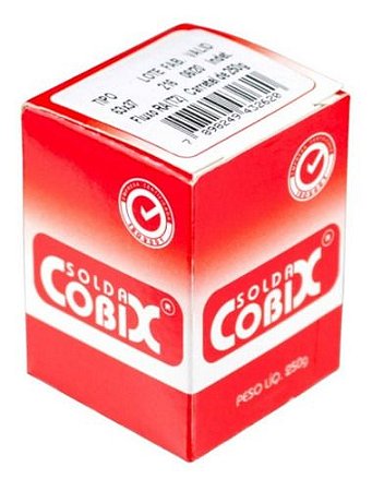 Solda Estanho 0.8mm C/ Fluxo 63x37 Carretel 250g - Cobix