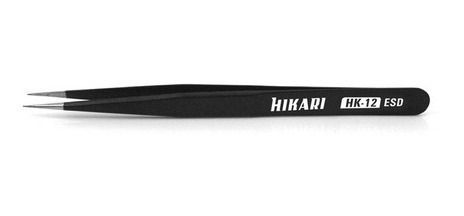 Pinça Reta Antiestática Aço Inox Esd - Hikari Hk 12