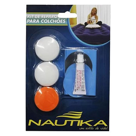 Kit Reparo p/ Colchao Inflavel Remendo Cola Tampas Nautika