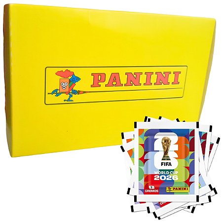 Box com 100 Envelopes Copa do Mundo World Cup 2026 Panini