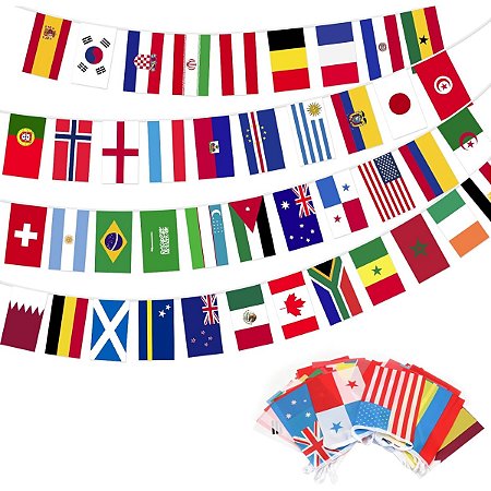 Artigo de Decoração Bandeirinha 2,60m Copa do Mundo Plástica