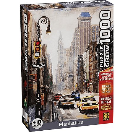 Quebra Cabeça Puzzle 1000 Peças Manhattan da Grow