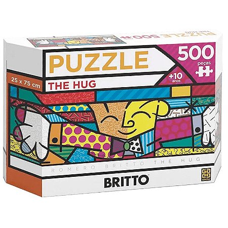 Quebra Cabeça Puzzle 500 Pçs Panorama Romero Britto The Hug