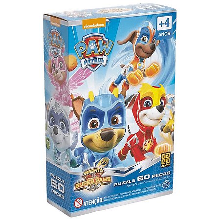 Quebra Cabeça Puzzle 60 Peças Patrulha Canina - Grow