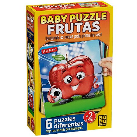 Quebra Cabeça Gigante Baby Puzzle Frutas Com 6 Imagens Grow