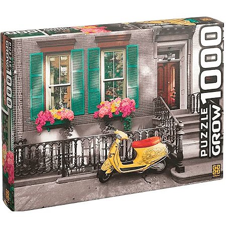 Quebra Cabeça Puzzle 1000 Peças Scooter Retrô Vintage Grow