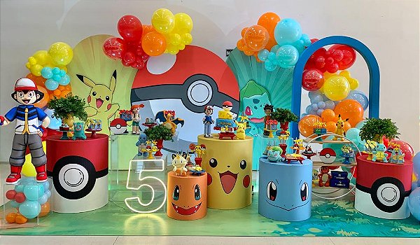 Decoração Pokemon - Geor Ateliê de Festas - Aluguel de Decoração para Festa  Infantil