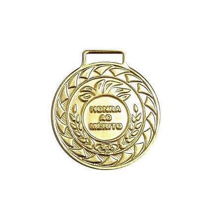 Medalha de Ouro M36 Esportiva Honra ao Mérito Com Fita Azul Crespar