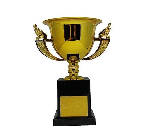 Troféu de Taça Com Placa Dourada Avulsa Pequena 14 cms