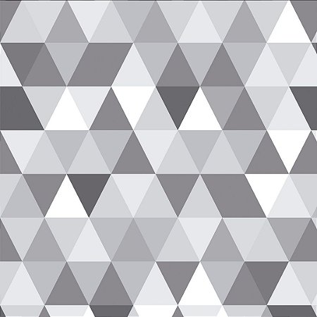 Papel de Parede Adesivo Triângulos Cinza