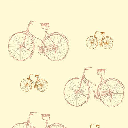 Papel de Parede Adesivo Casual Bicicletas