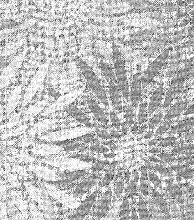 Papel de Parede Floral Estilizado Cinza Escuro e Off White, Imagine 2