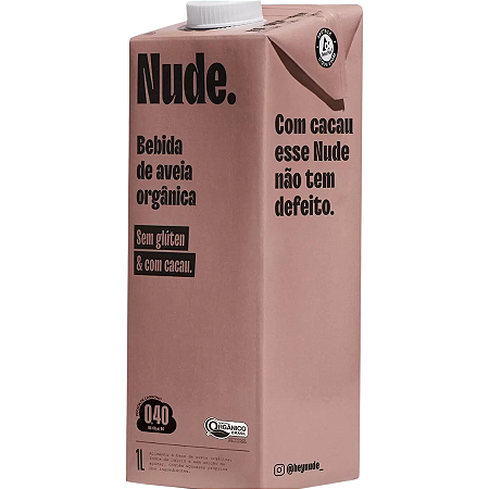 BEBIDA DE AVEIA NUDE ORGANICA CACAU 1L