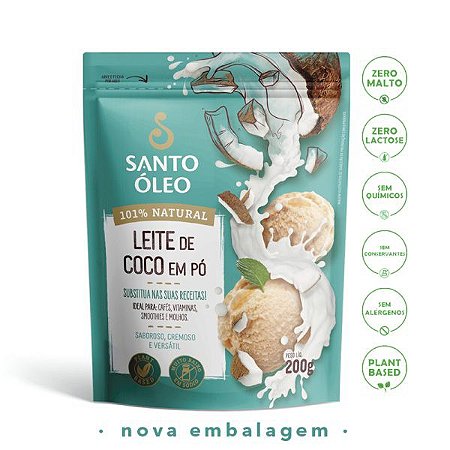 LEITE DE COCO EM PO 200G SANTO OLEO