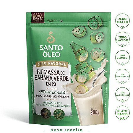 BIOMASSA DE BANANA VERDE 200G SANTA OLEO