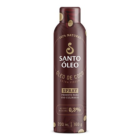 OLEO DE COCO EXTRAVIRGEM SPRAY 200ML SANTO OLEO