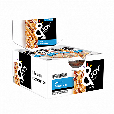 BARRA MIXED NUTS COCO E AMENDOA 12 X 30G &JOY
