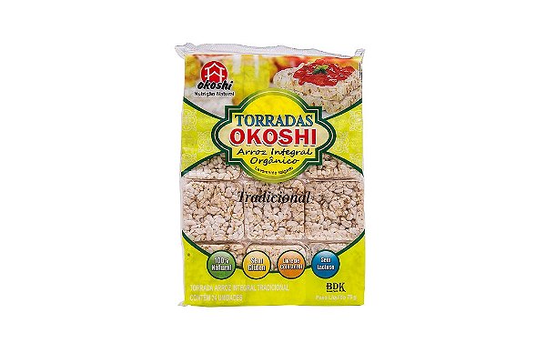 TORRADAS DE ARROZ INTEGRAL ORGANICO 75g OKOSHI