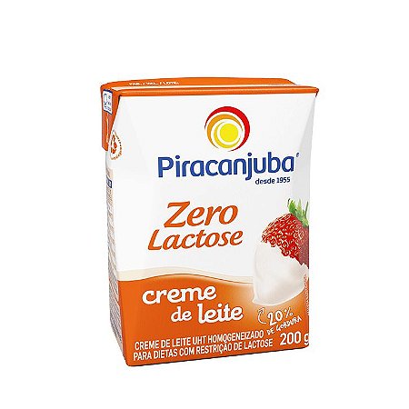 CREME DE LEITE ZERO LACTOSE PIRACANJUBA 200G