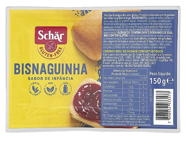 BISNAGUINHA SCHAR 150G