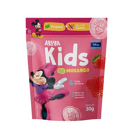 BISCOITO ARUBA KIDS MINNIE MORANGO 30G