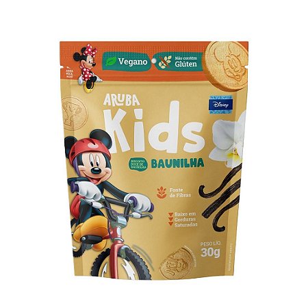 BISCOITO ARUBA KIDS MICKEY BAUNILHA 30G