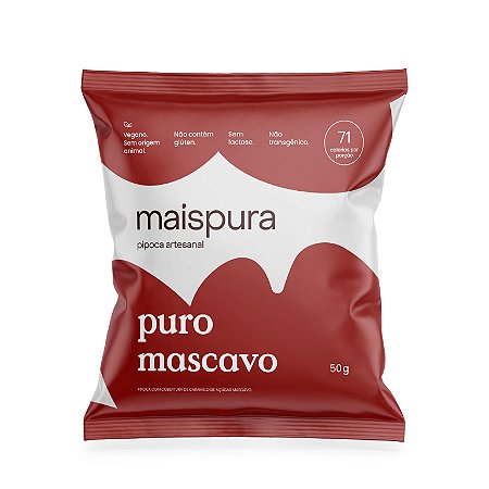 PIPOCA PURO MASCAVO 50G MAIS PURA