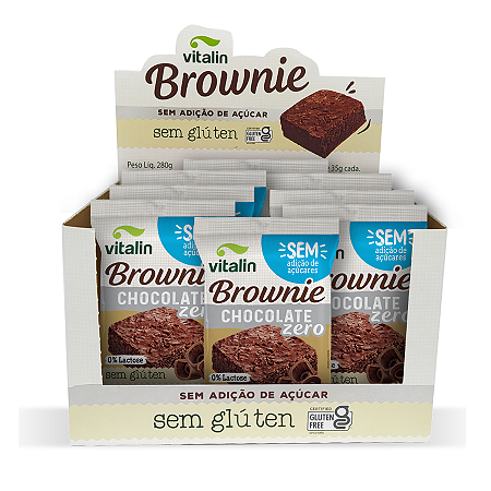 BROWNIE CHOCO ZERO INTEGRAL 8 X 35G VITALIN