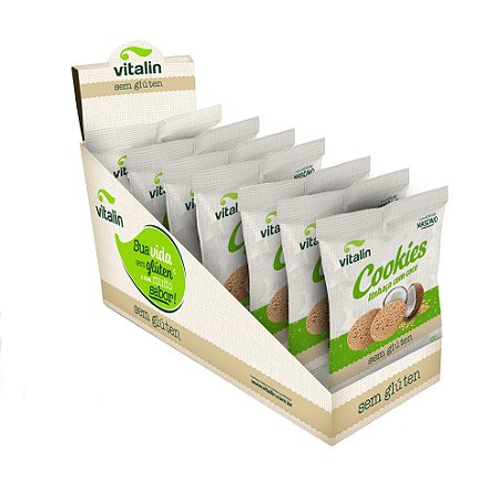 COOKIES LINHACA DOURADA COM COCO INTEGRAL 12 X 30G VITALIN