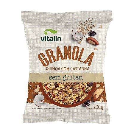 GRANOLA QUINOA COM CASTANHA INTEGRAL 200G VITALIN