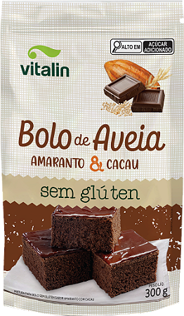 MISTURA BOLO AVEIA AMARANTO E CACAU INTEGRAL 300G VITALIN