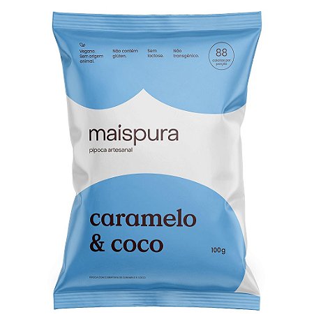 PIPOCA CARAMELO E COCO 100G MAIS PURA