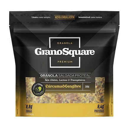 GRANO SQUARE SALGADA CURCUMA E GENGIBRE 200G